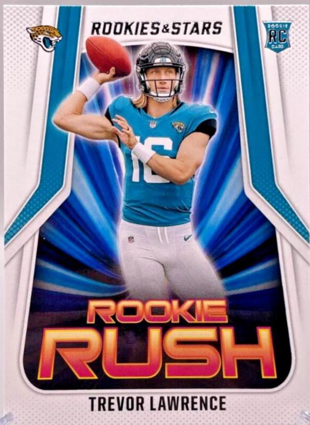 Trevor Lawrence #RR1 Football Cards 2021 Panini Rookies and Stars Rush