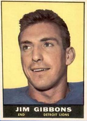 Jim Gibbons #33 Football Cards 1961 Topps