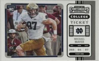 Michael Mayer #19 Football Cards 2023 Panini Chronicles Draft Picks Contenders College Ticket