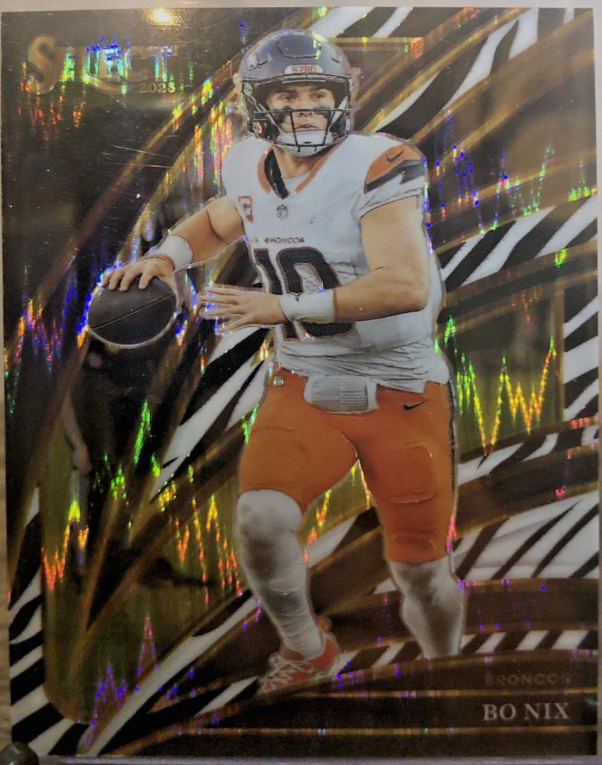 Bo Nix [Zebra Prizm] #211 Prices | 2025 Panini Select | Football Cards
