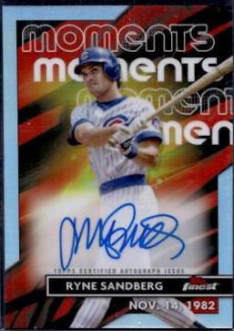 Ryne Sandberg #FMA-RS 2023 Topps Finest Moments Autographs Baseball