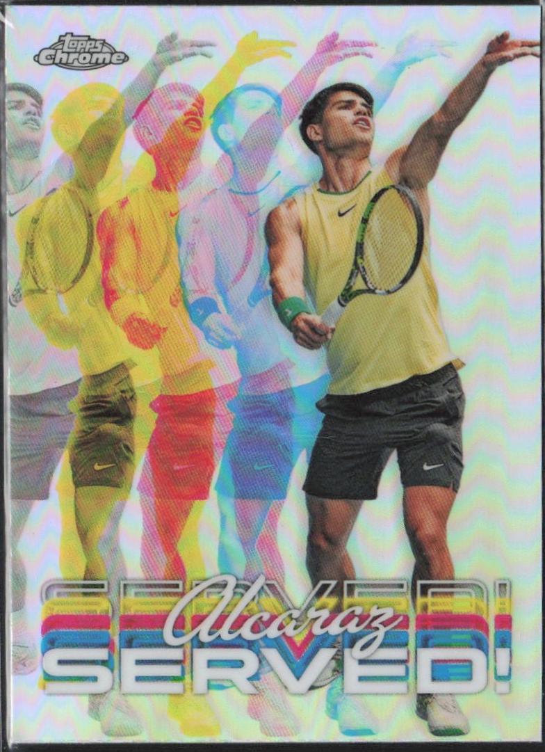 Carlos Alcaraz #SER-CA Tennis Cards 2024 Topps Chrome Served