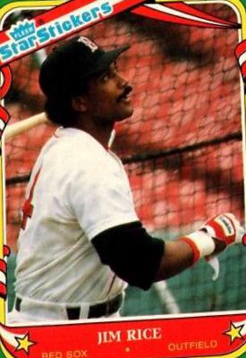 Jim Rice #99 1987 Fleer Star Stickers Baseball
