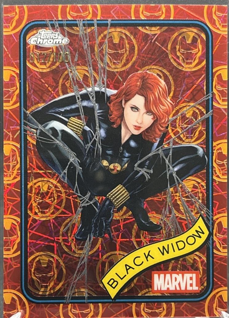 Black Widow Iron Man Red & Gold Lazer Refractor