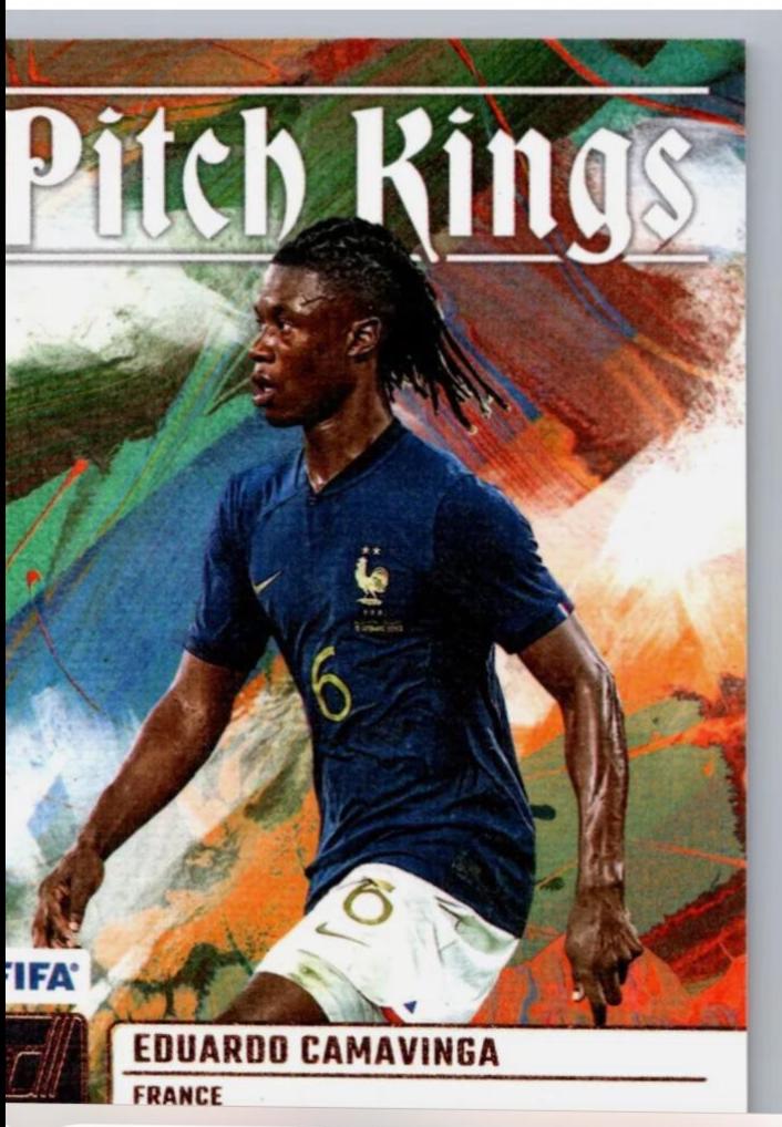Eduardo Camavinga #18 Soccer Cards 2023 Panini Donruss Pitch Kings