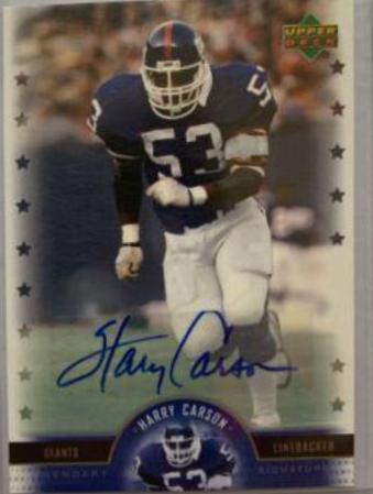 Harry Carson #LS-HC Football Cards 2005 Upper Deck Legends Legendary Signatures