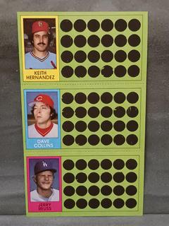 Keith Hernandez, Dave Collins, Jerry Reuss #67, 84, 103