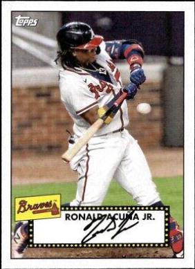 Ronald Acuña Jr #TC52-45 Baseball Cards 2021 Topps 1952 Redux