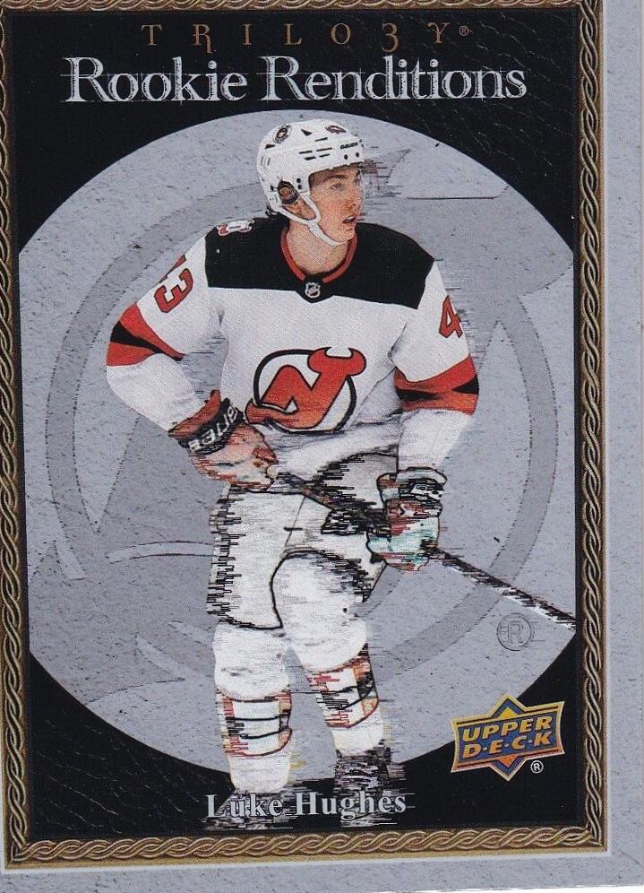 Luke Hughes #RR-6 2023-24 Upper Deck Trilogy Hockey Rookie Renditions