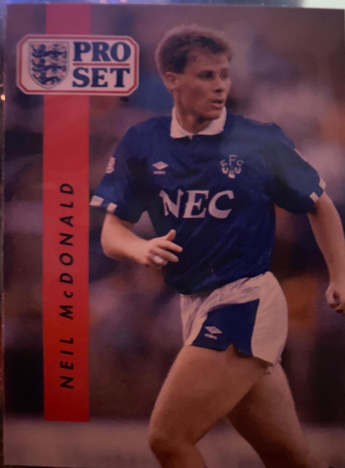 Neil McDonald #79 Soccer Cards 1990 Pro Set