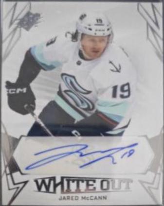 Jared McCann #WO-JM Hockey Cards 2022 SPx White Out Autographs