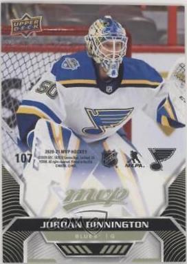 Jordan Binnington #107 Hockey Cards 2020 Upper Deck MVP Puzzle Back