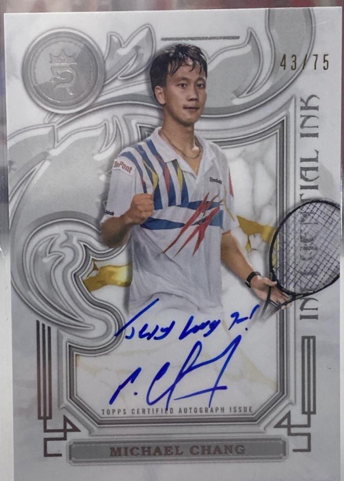 Michael Chang #I-MC Tennis Cards 2024 Topps Royalty Influential Ink Autograph