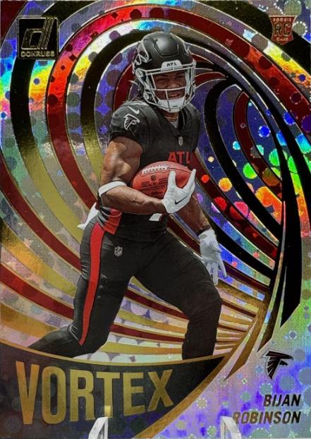 Bijan Robinson #VOR-21 Football Cards 2023 Panini Donruss Vortex