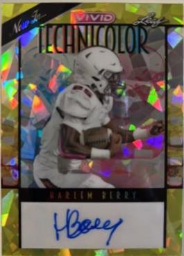 Harlem Berry #T-HB1 2024 Leaf Vivid Technicolor Autograph Football