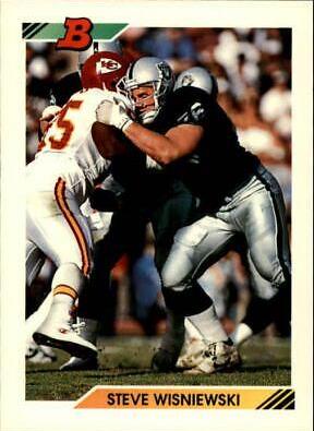 Steve Wisniewski #10 Football Cards 1992 Bowman
