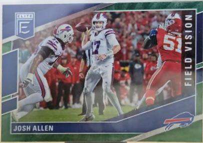 Josh Allen #FV5 Football Cards 2022 Panini Donruss Elite Field Vision
