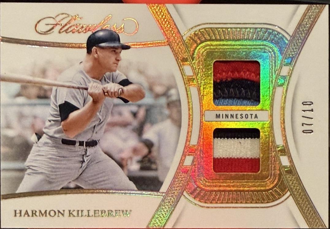 Harmon Killebrew #DU-HKB 2024 Panini Flawless Dual Patch Baseball