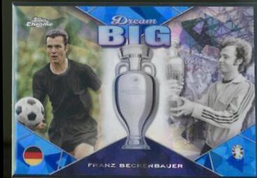 Franz Beckenbauer #DB-4 Soccer Cards 2024 Topps Chrome Sapphire UEFA Euro Dream Big