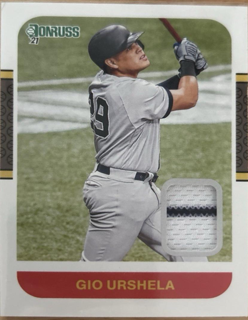 Gio Urshela #87M-GU 2021 Panini Donruss Retro 1987 Materials Baseball