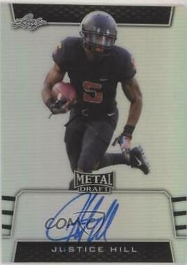 Justice Hill #BA-JH1 2019 Leaf Metal Draft Autographs Football