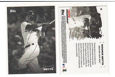 Mookie Betts #2 Baseball Cards 2019 Topps on Demand Black and White