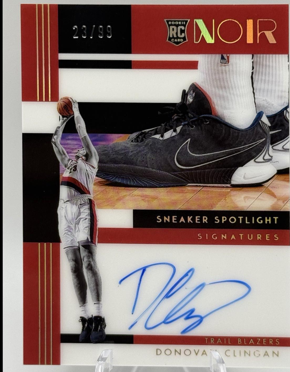 Donovan Clingan #13 2024 Panini Noir Sneaker Spotlight Signature Basketball