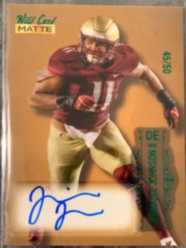 Jermaine Johnson II #MB-A 2022 Wild Card Matte Autographs Football