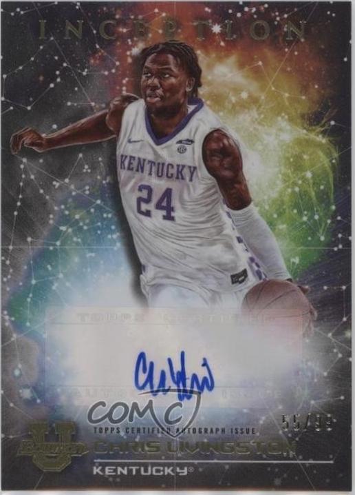 Chris Livingston #PMP-CL 2022 Bowman University Inception Primordial Prospect Autograph Basketball