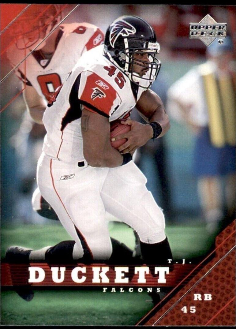 T.J. Duckett #9 Football Cards 2005 Upper Deck