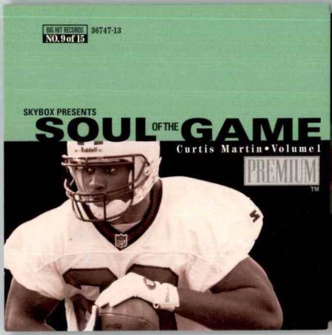 Curtis Martin #9 SG Football Cards 1998 Skybox Premium Soul of the Game