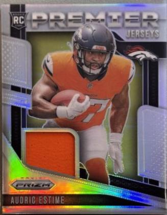 Audric Estime #PJ-AEE Football Cards 2024 Panini Prizm Premier Jersey