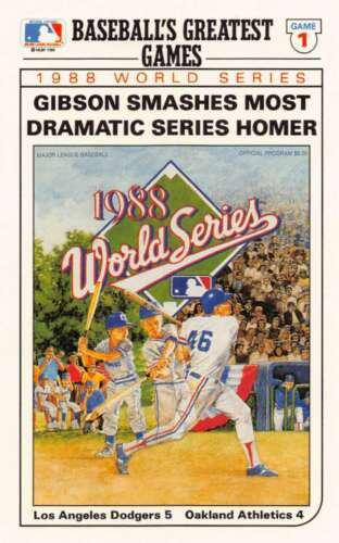 1988 World Series Game 1 #8 Baseball Cards 1989 Topps Ljn Baseball Talk