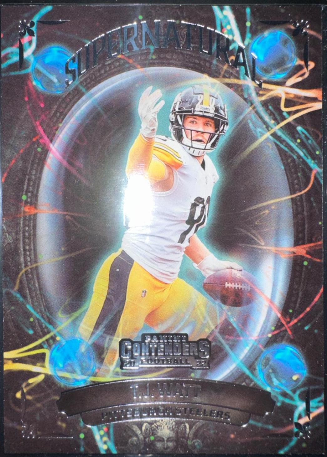 T. J. Watt #SN-TJW Football Cards 2022 Panini Contenders Supernatural