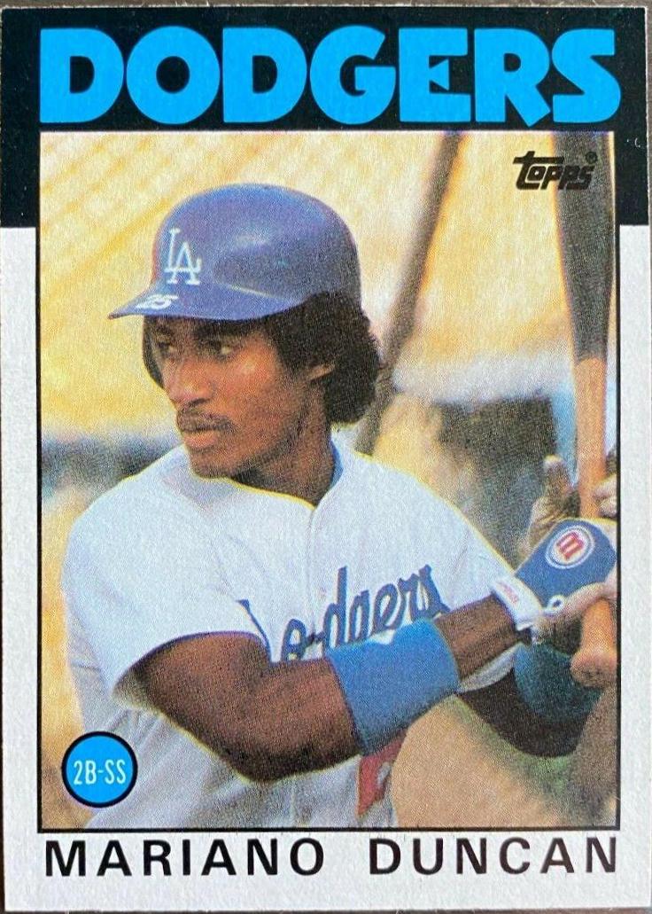 Mariano Duncan #602 Baseball Cards 1986 Topps