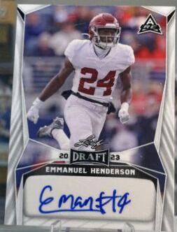 Emmanuel Henderson #BA-EH3 2023 Leaf Draft Autographs Football