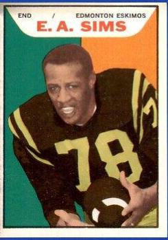 E.A. Sims #41 Football Cards 1965 Topps CFL