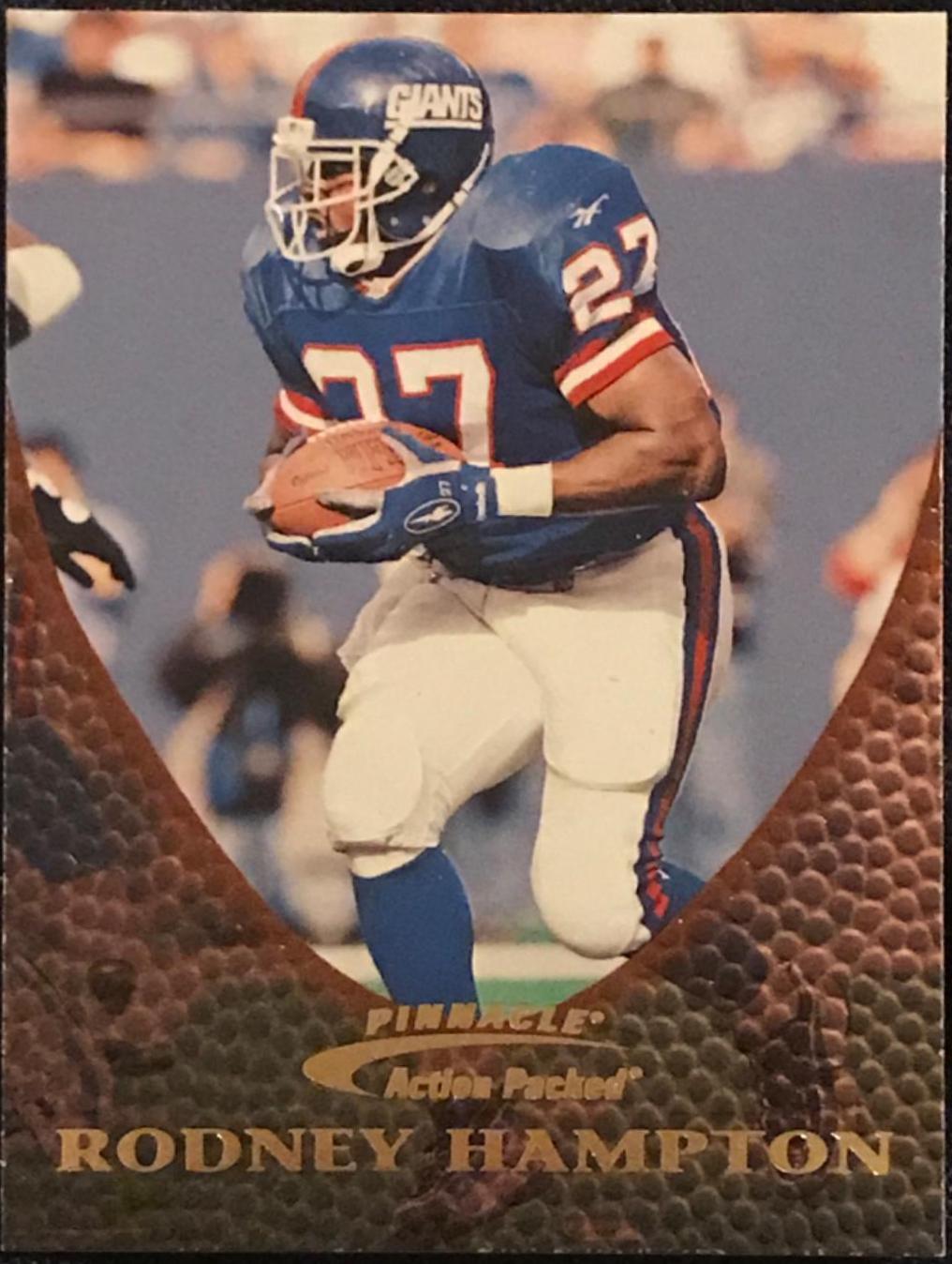 Rodney Hampton #33 Football Cards 1997 Pinnacle Action Packed