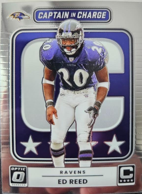 2025 Panini Donruss Optic Captain in Charge Ed Reed #10 card