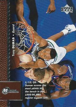 Tony Dumas #24 Basketball Cards 1996 Upper Deck