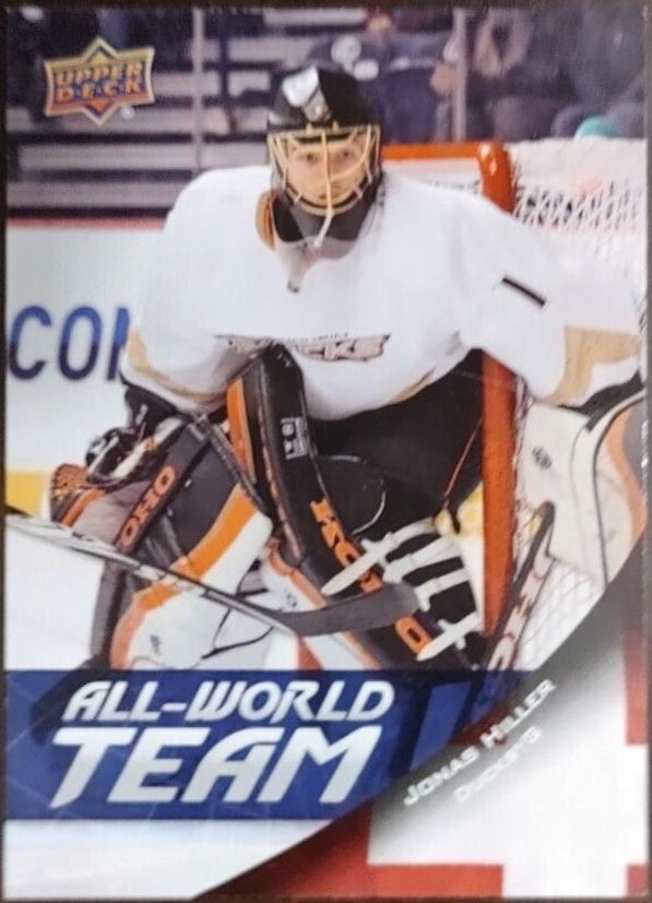 Jonas Hiller #AW15 Hockey Cards 2011 Upper Deck All World Team