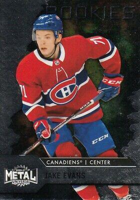 Jake Evans #131 Hockey Cards 2020 Skybox Metal Universe