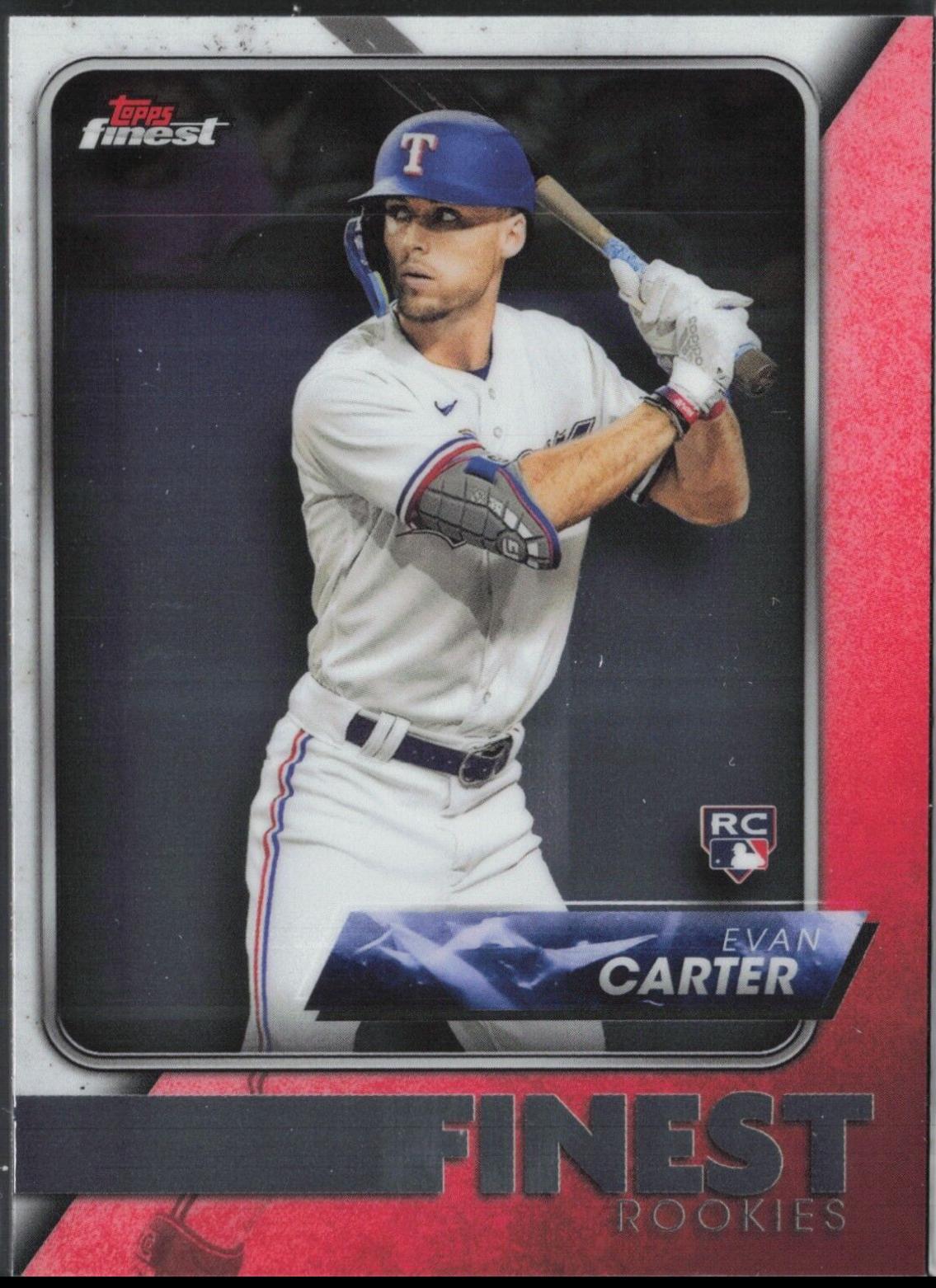 Evan Carter #FRD-6 Baseball Cards 2024 Topps Finest Rookie Design Variation