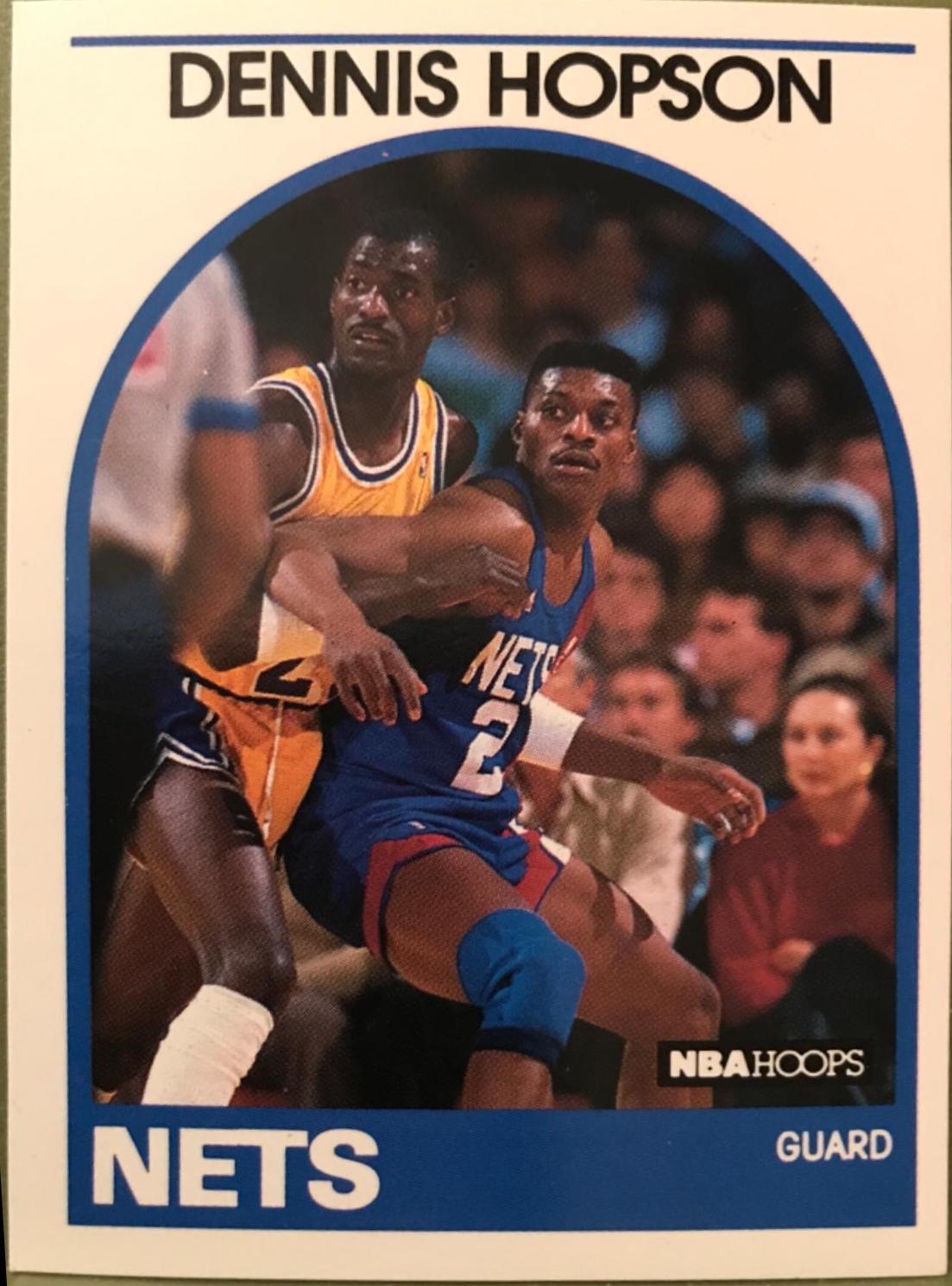 Dennis Hopson #199 Basketball Cards 1989 Hoops