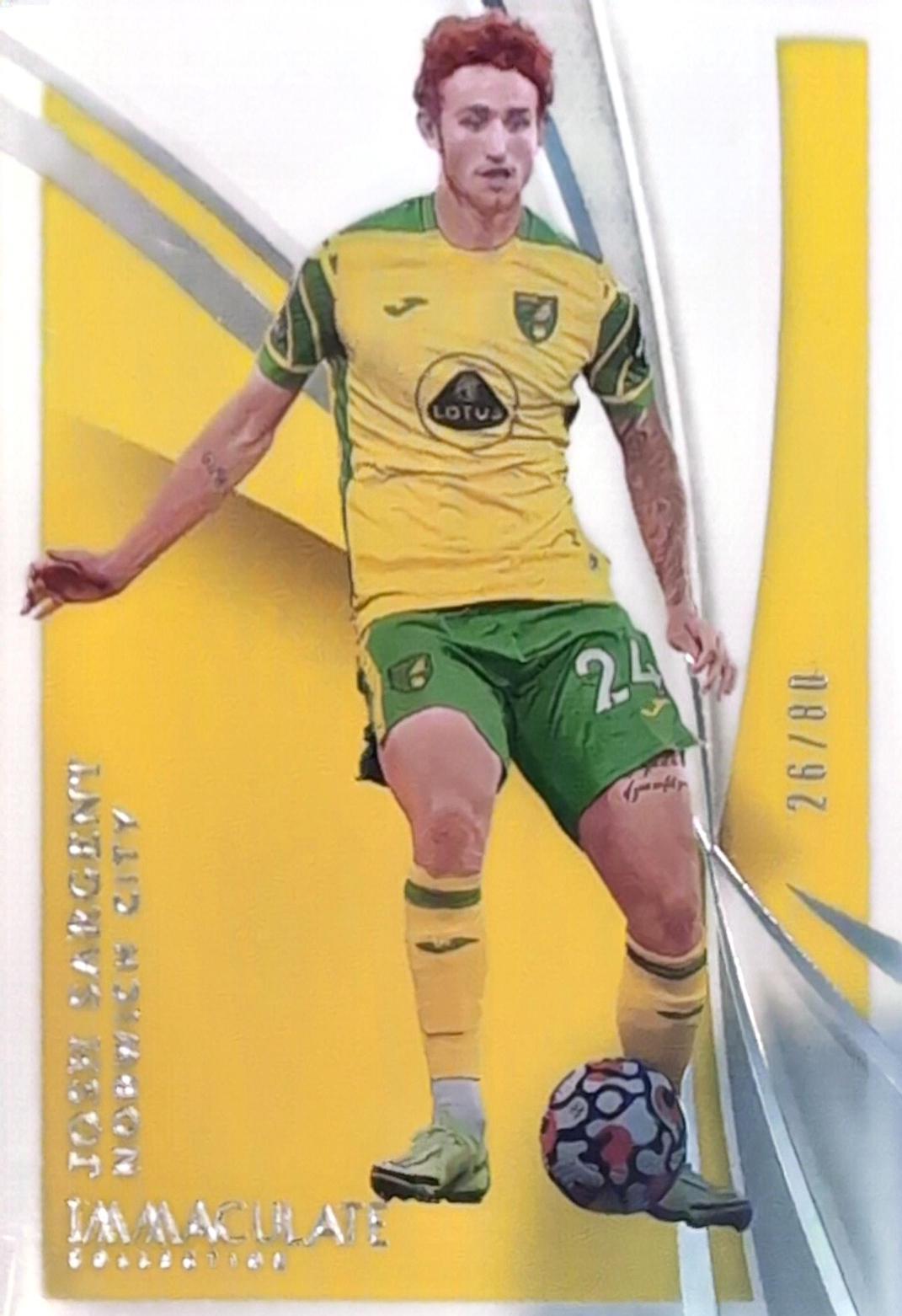 Josh Sargent #170 Soccer Cards 2021 Panini Immaculate Collection