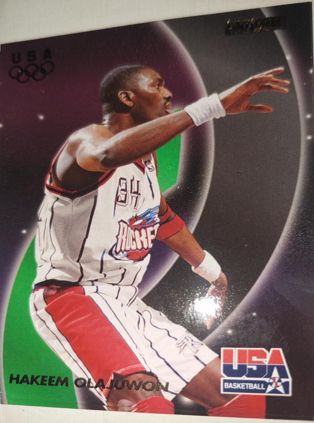 Harlem Olajuwon #46 Basketball Cards 1996 Skybox USA Basketball