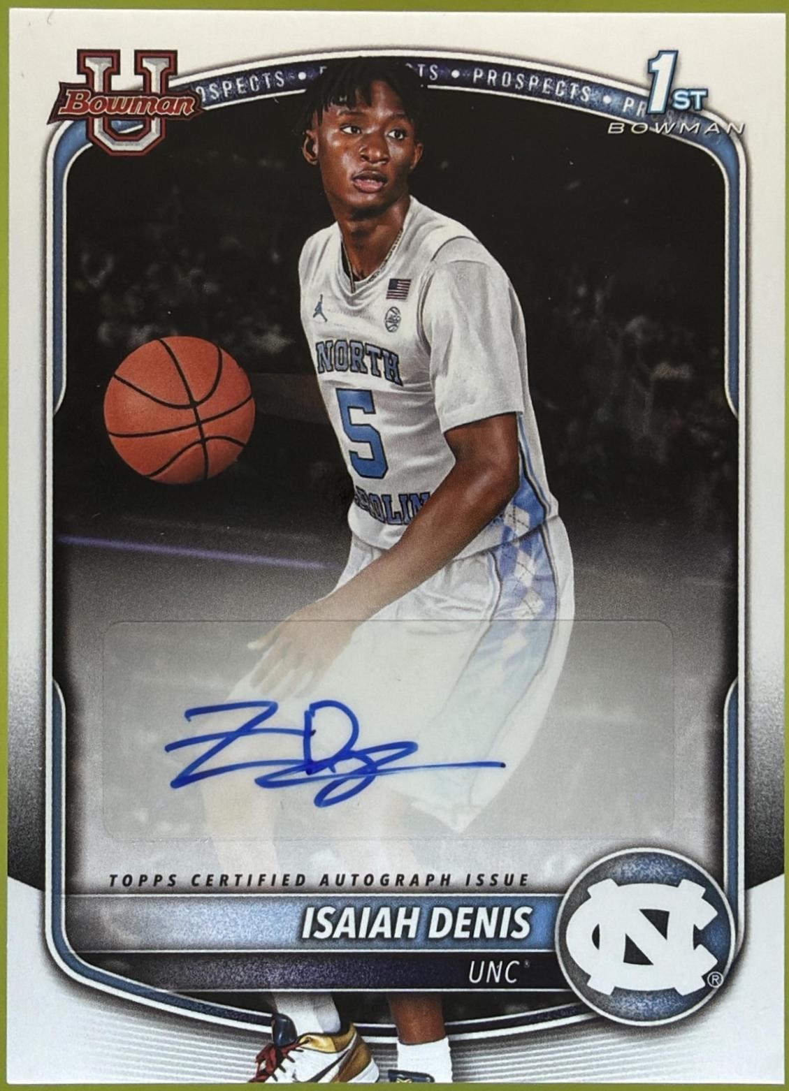 Isaiah Denis #PA-ID 2025-26 Bowman Basketball Paper Prospects Retail Autographs