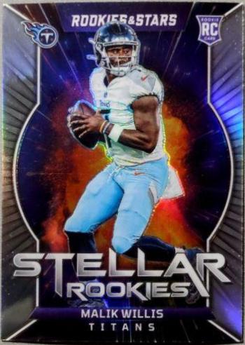 Malik Willis #SR-2 Football Cards 2022 Panini Rookies & Stars Stellar Rookies