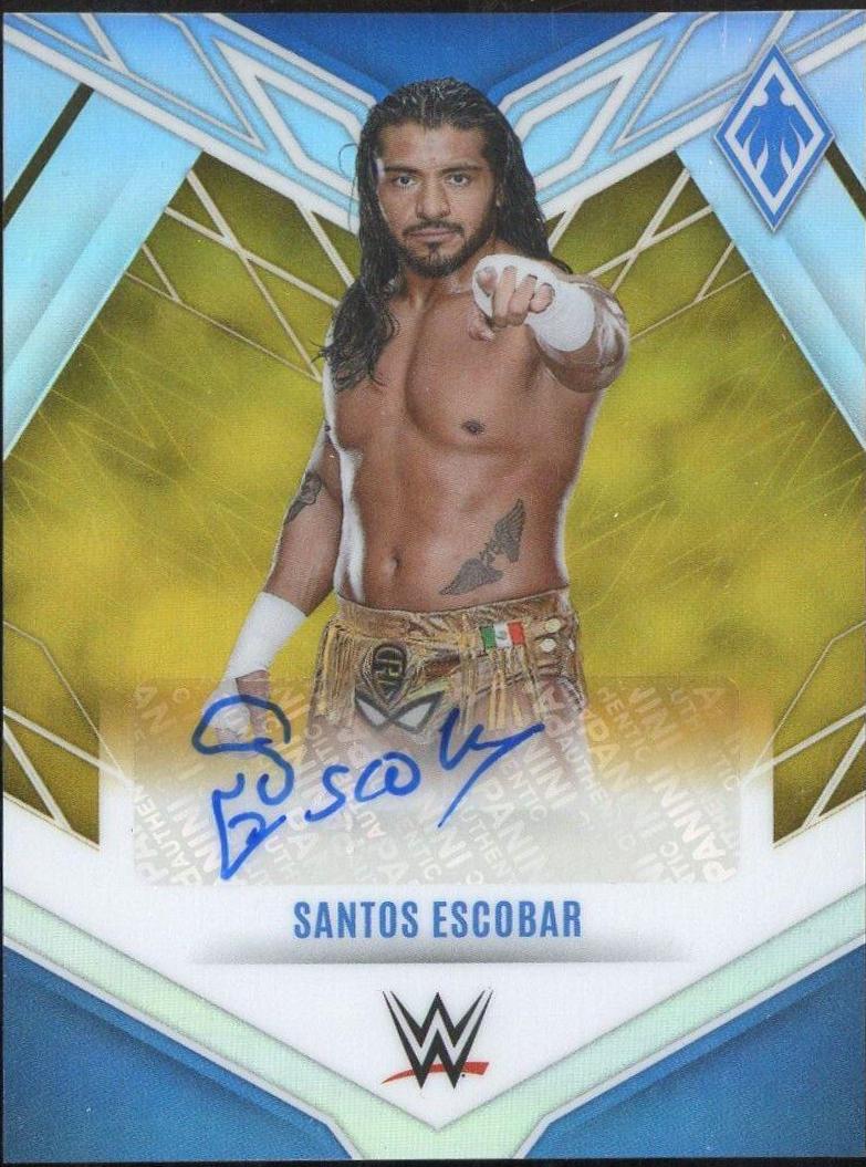 Santos Escobar #7 Wrestling Cards 2023 Panini Chronicles WWE Phoenix Autograph
