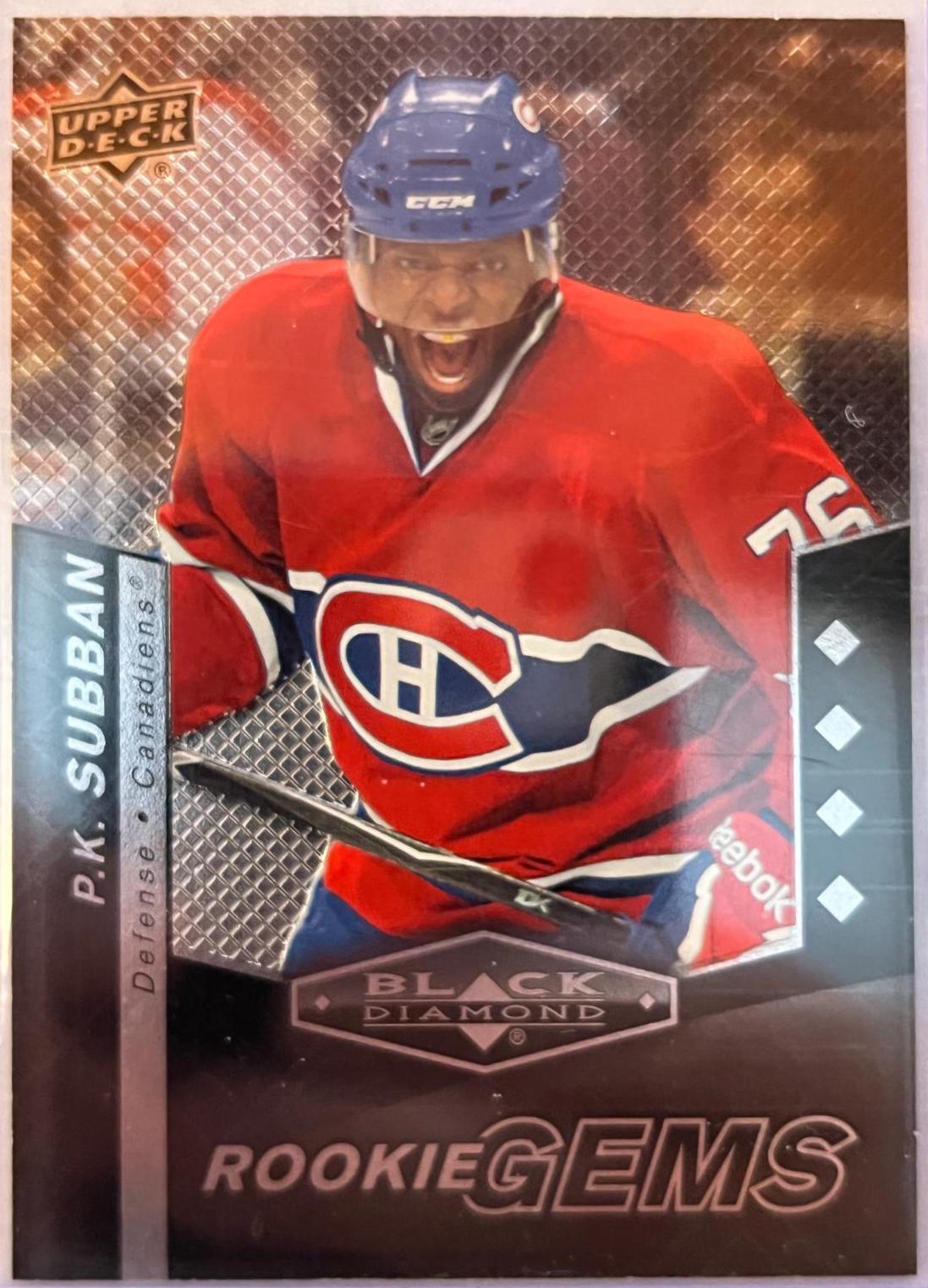 P.K. Subban #218 Hockey Cards 2010 Upper Deck Black Diamond